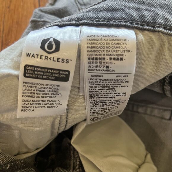 Levi’s 501 High Rise Original Denim Cut-Off Shorts Washed Black Size 30 NWT - Picture 7 of 13